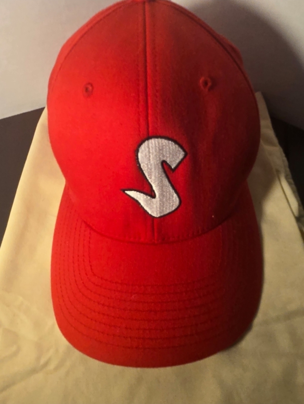 Red Supreme New Era Sz. XL To 2xl Red Baseball Hat